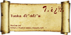Tuska Ádám névjegykártya